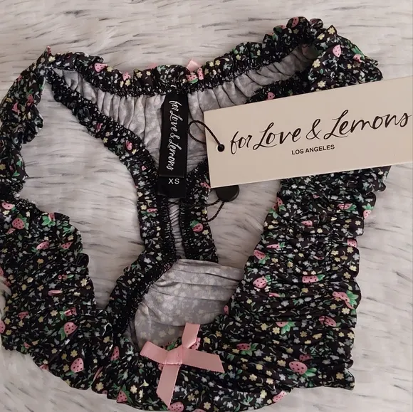 🍓 For Love and Lemons Farrah High-Waist Thong Panty 🍓