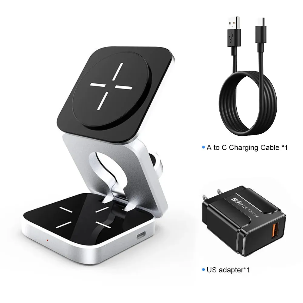 3 In 1 Foldable Magnetic Wireless Charger Station