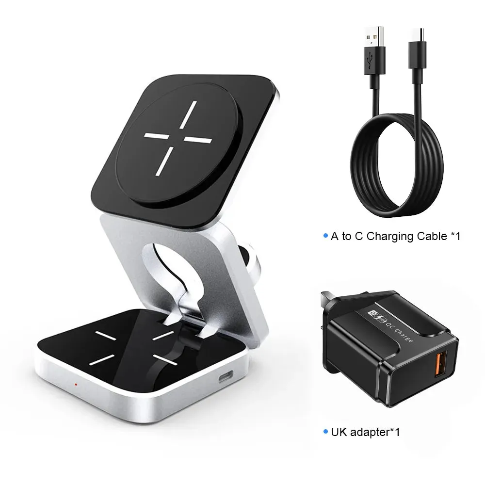 3 In 1 Foldable Magnetic Wireless Charger Station