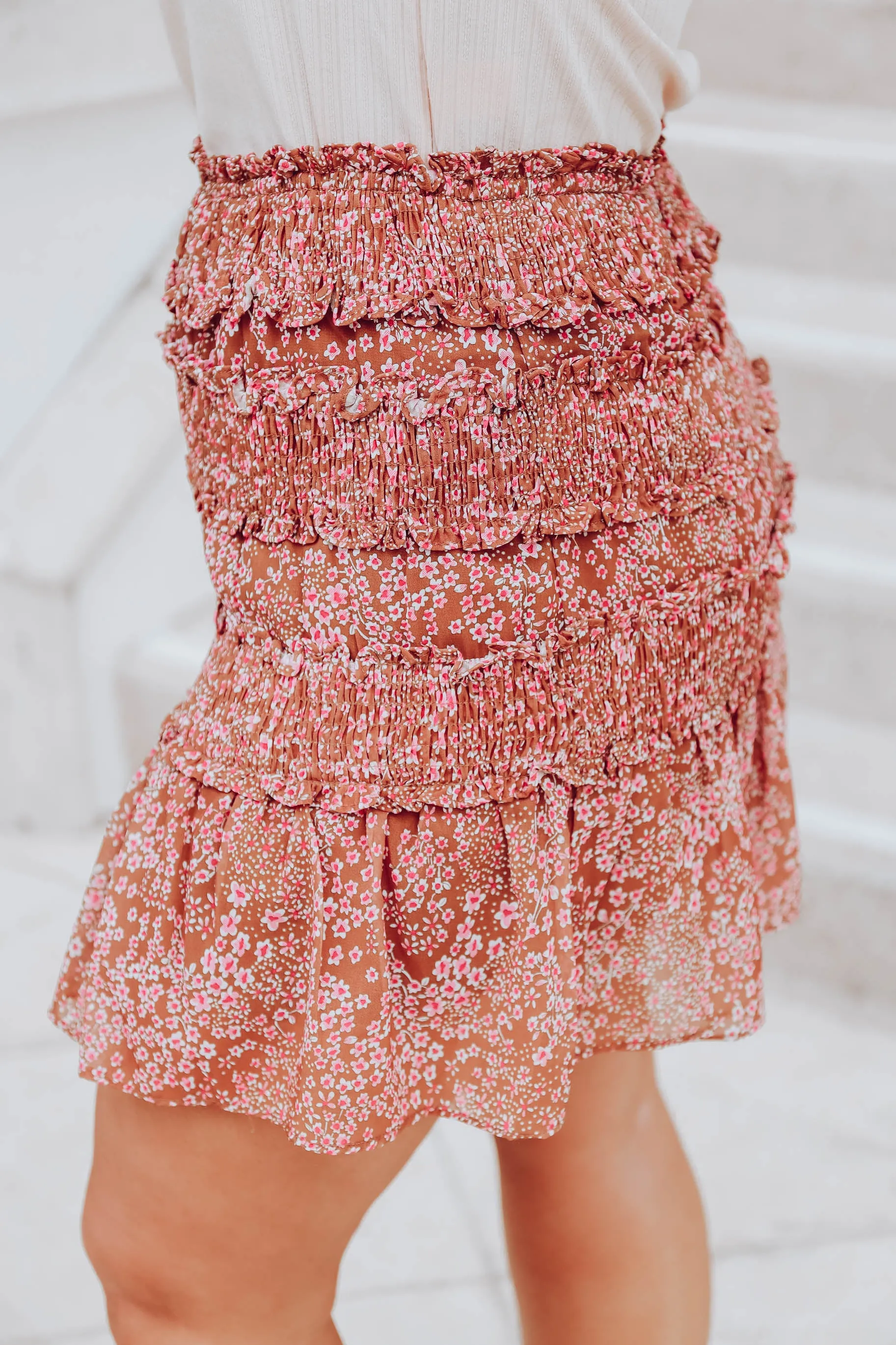 A Ray Of Beauty Smocked Skirt