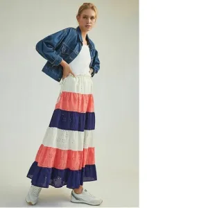 anthropologie Fantine Maxi colorblock skirt