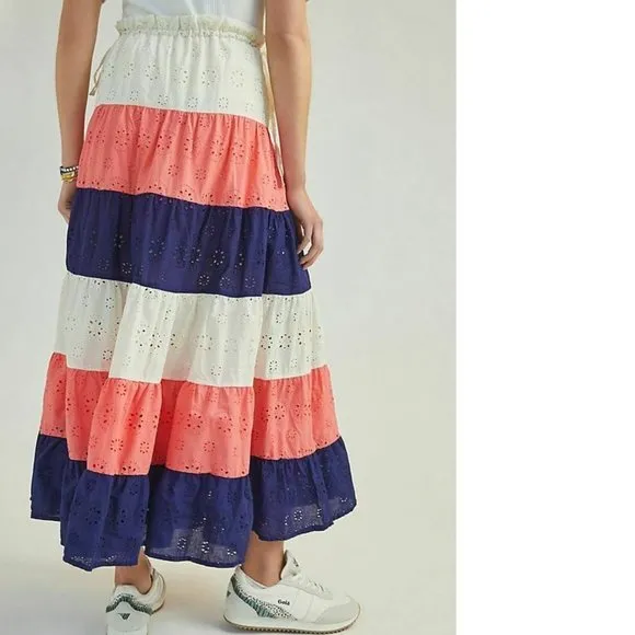 anthropologie Fantine Maxi colorblock skirt