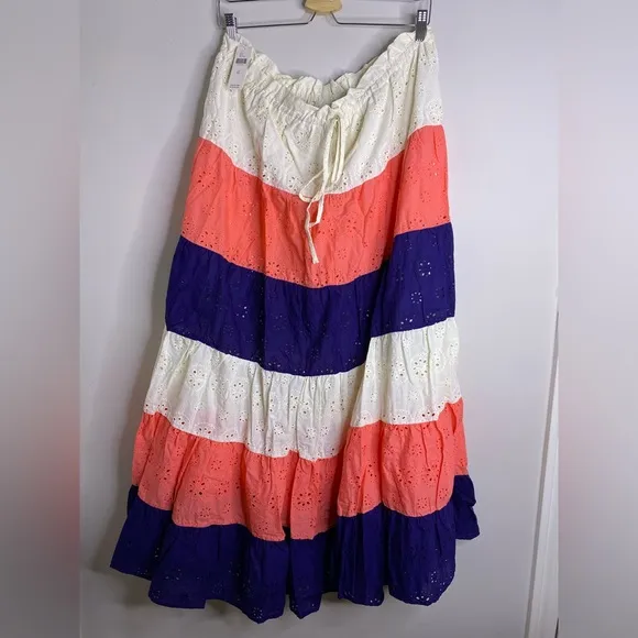 anthropologie Fantine Maxi colorblock skirt