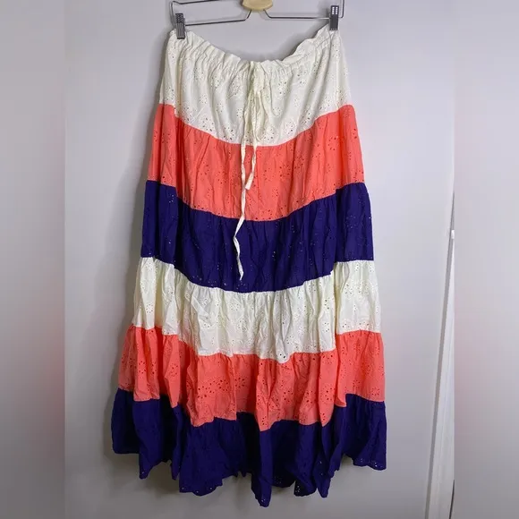 anthropologie Fantine Maxi colorblock skirt