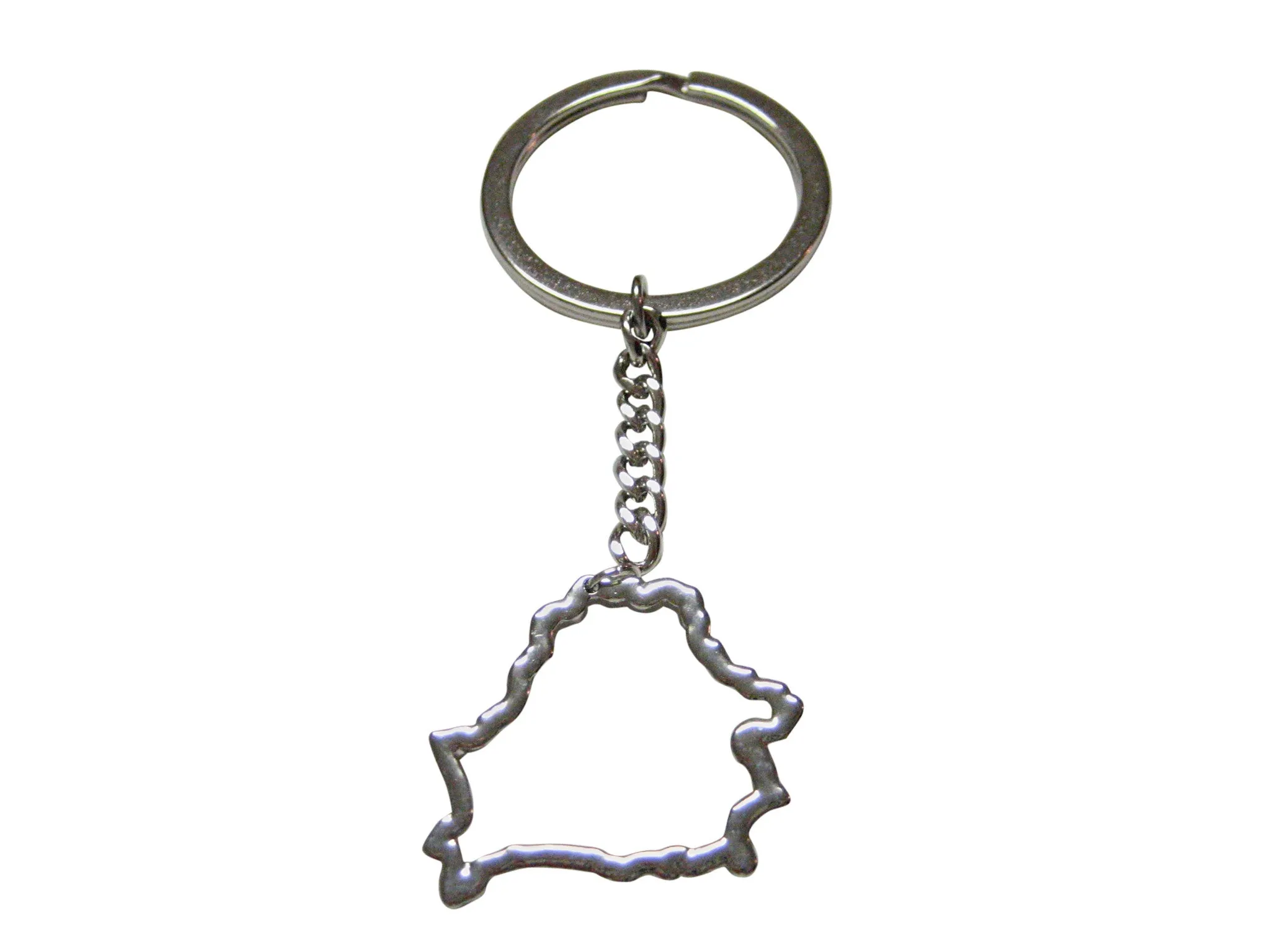 Belarus Map Outline Keychain