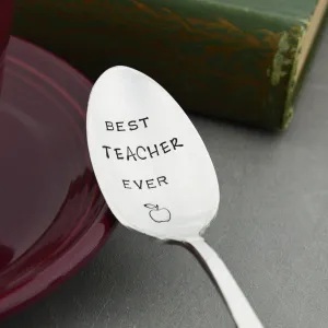 Best Teacher Ever Vintage Spoon