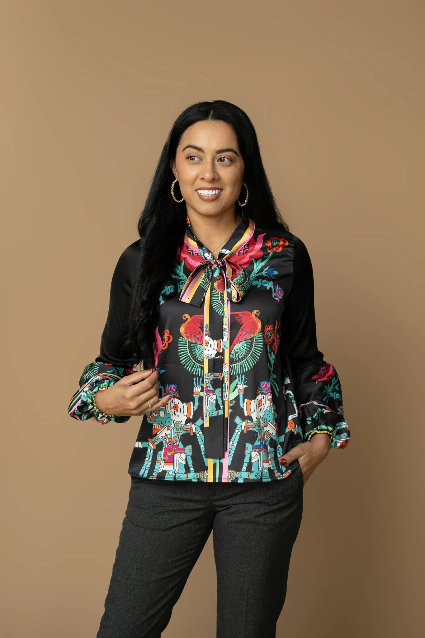 Black Amate Blouse