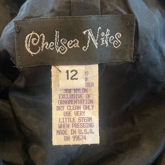 Black Formal Long Maxi Skirt by Chelsea Nights Size 12 NWT Y2K