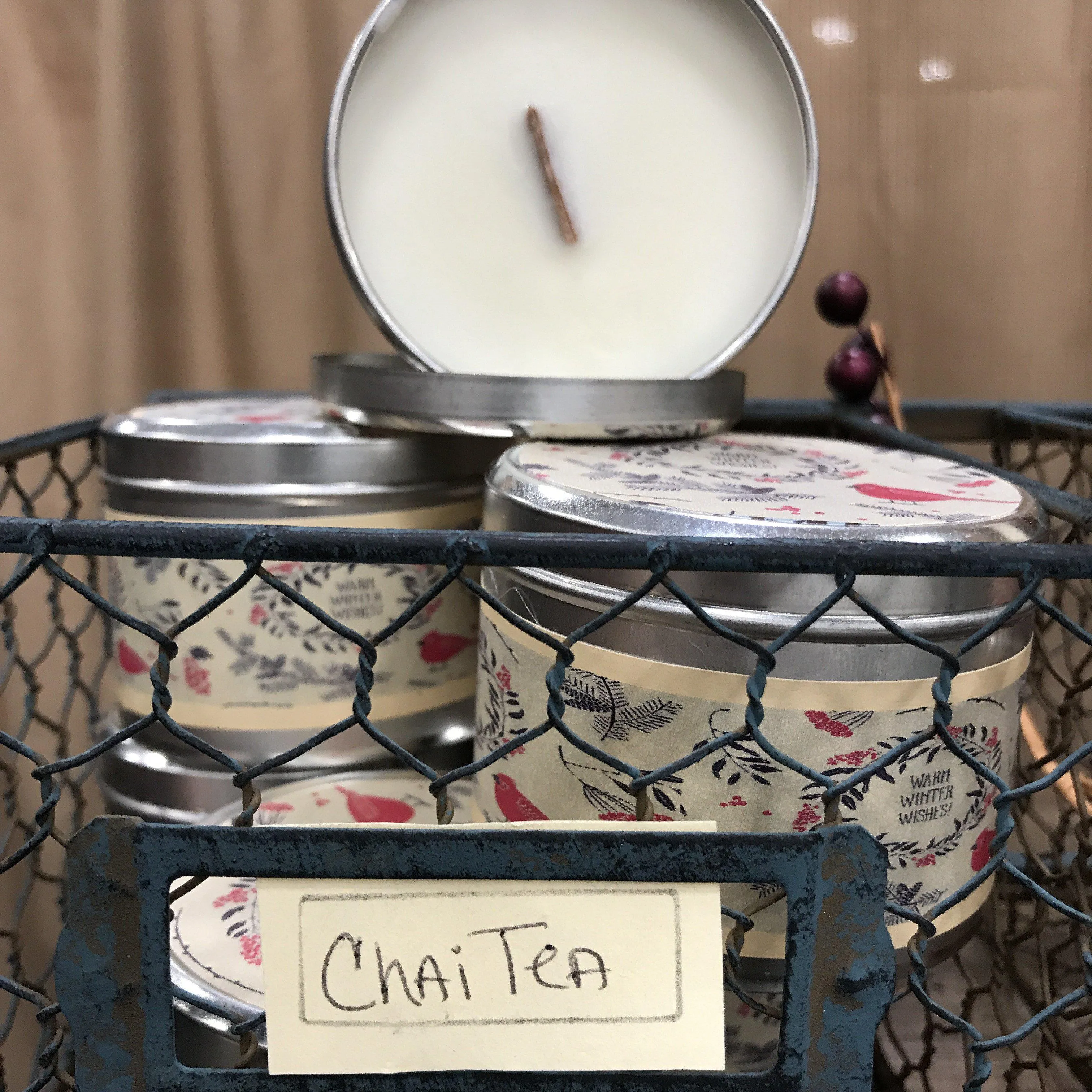 Chai Tea Wood Wick Candles | Soy Candles