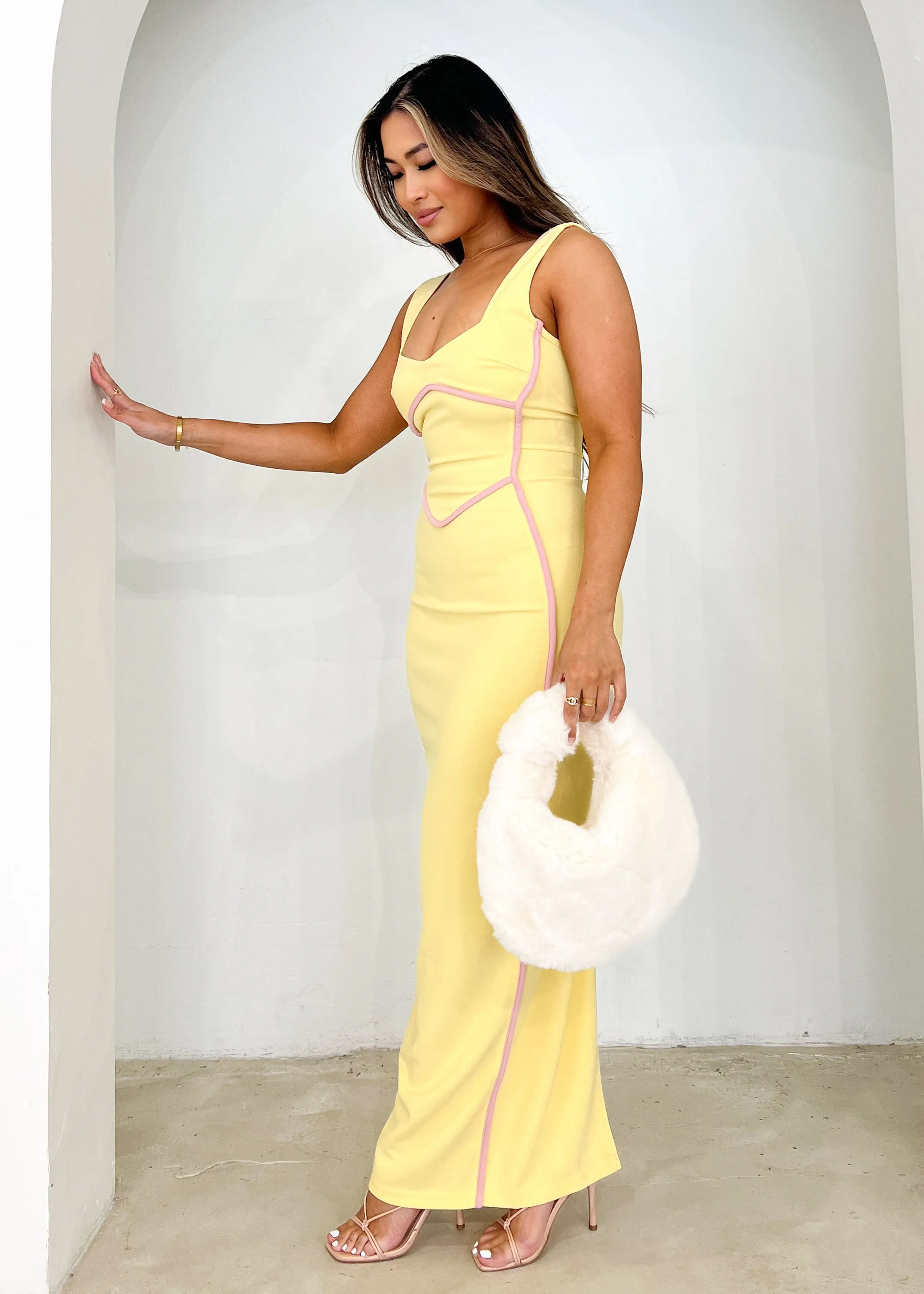 Cherry Maxi Dress - Lemon