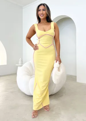 Cherry Maxi Dress - Lemon