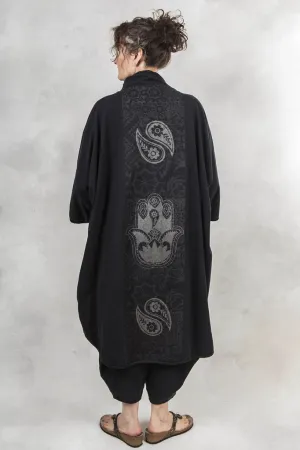 Curved Hamsa Kimono