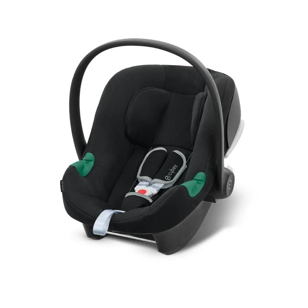 Cybex Melio Travel System Comfort Bundle with ATON B2 I-SIZE and Gold Footmuff - Moon Black