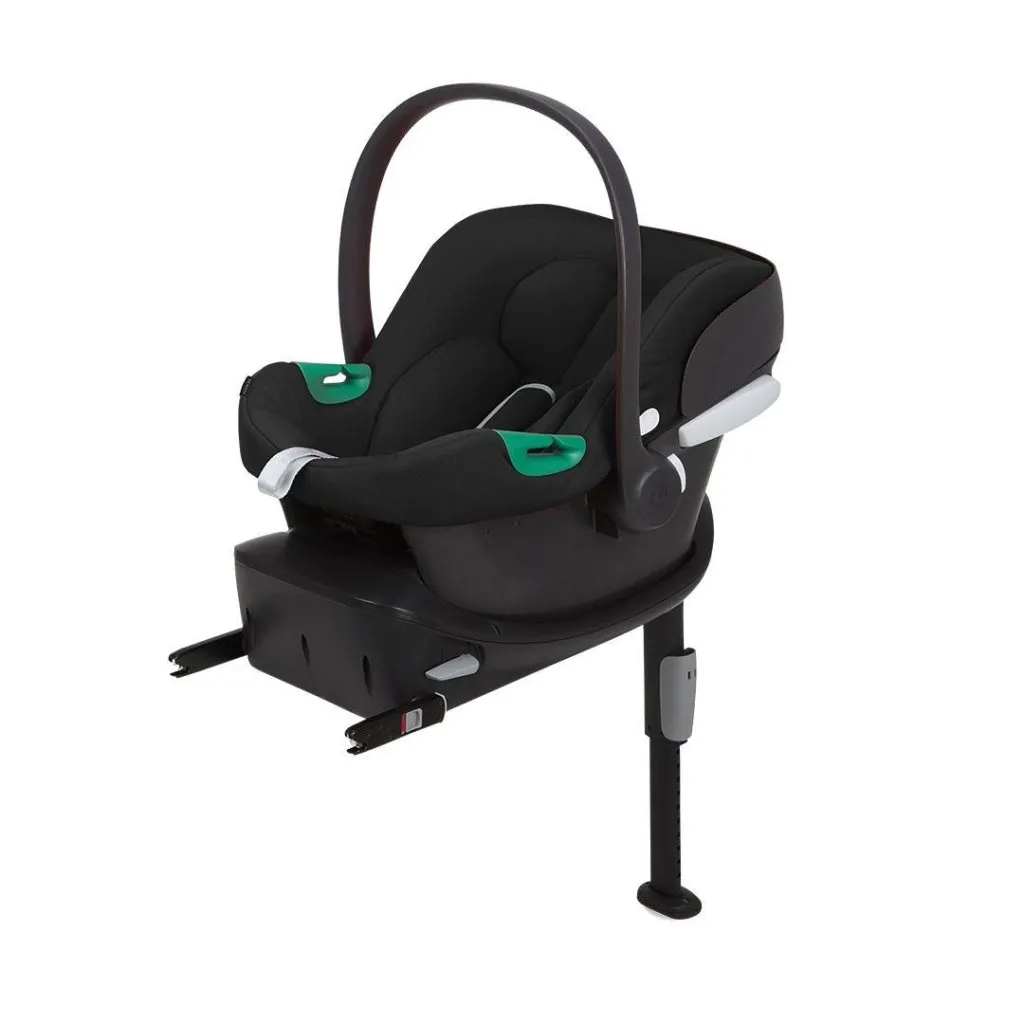Cybex Melio Travel System Comfort Bundle with ATON B2 I-SIZE and Gold Footmuff - Moon Black