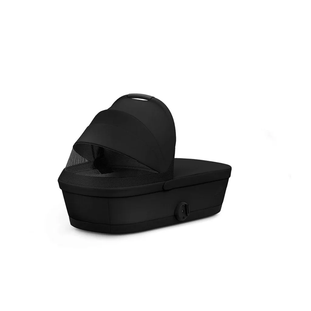 Cybex Melio Travel System Comfort Bundle with ATON B2 I-SIZE and Gold Footmuff - Moon Black