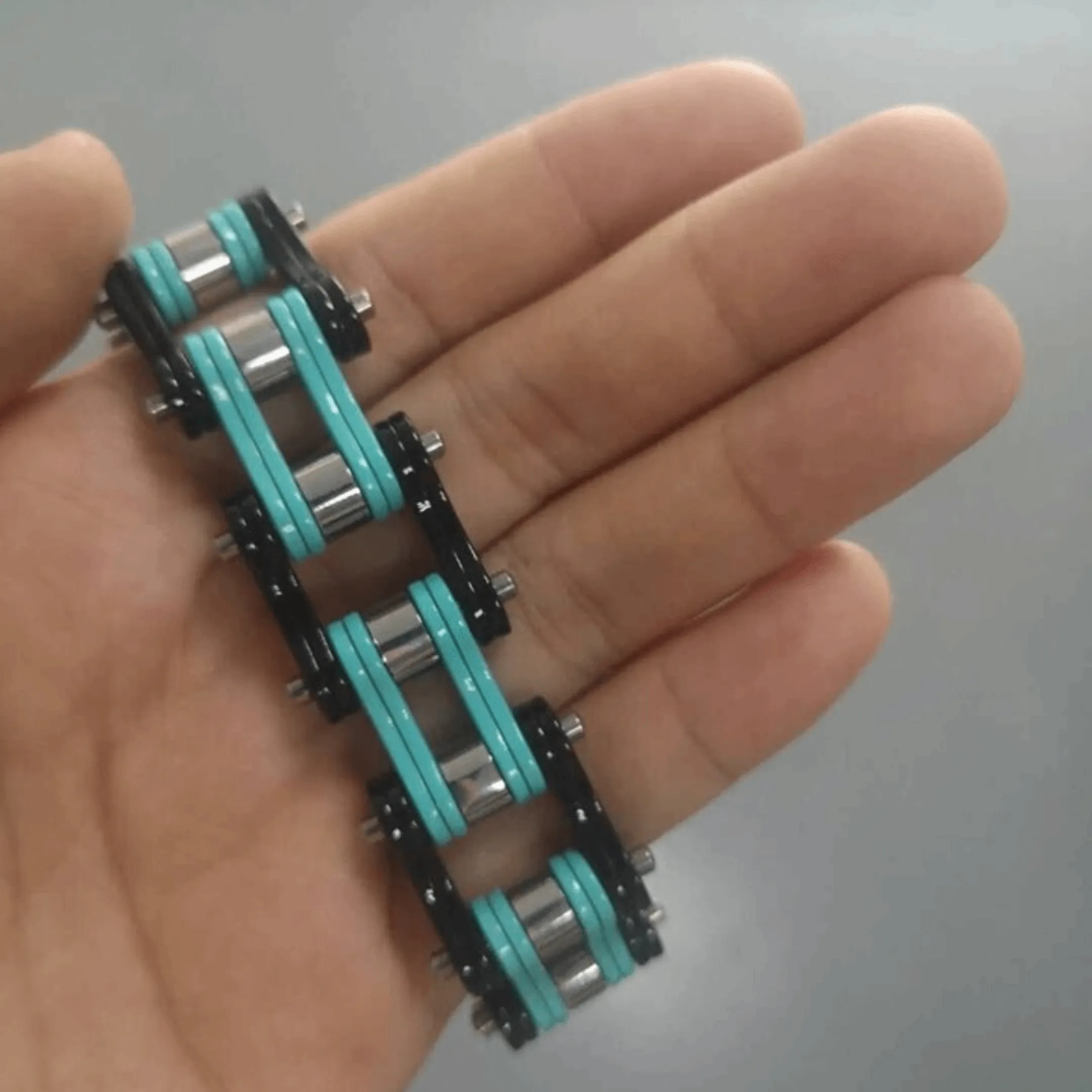 Cycolinks Bianche Celeste Bike Chain Bracelet