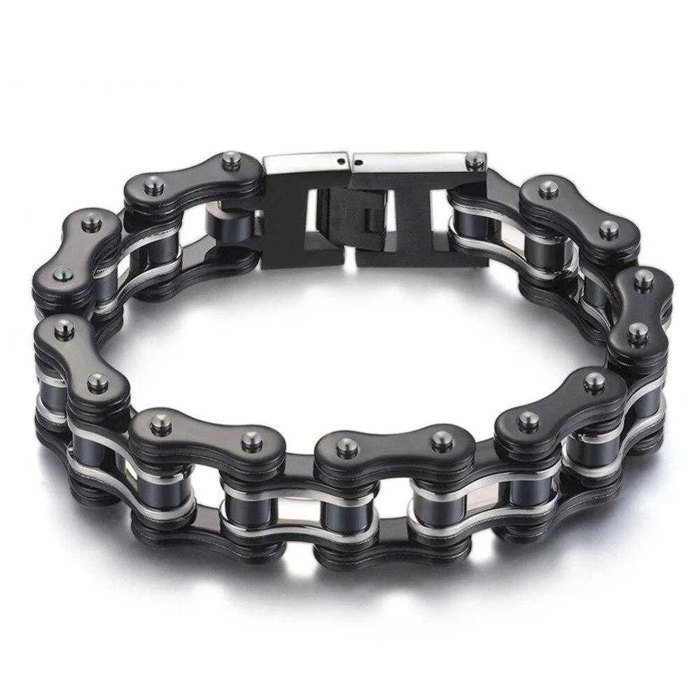 Cycolinks Mens Black Metal Bracelet