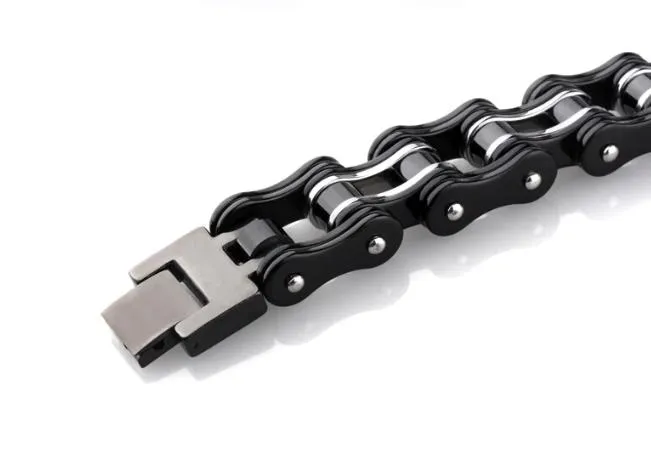 Cycolinks Mens Black Metal Bracelet