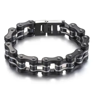 Cycolinks Mens Black Metal Bracelet