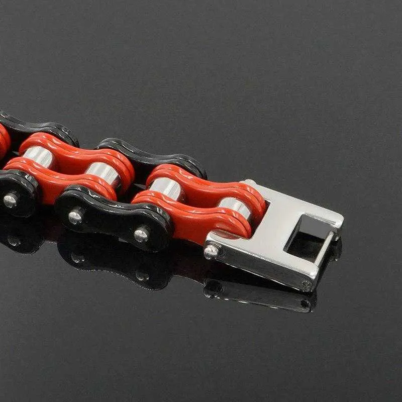 Cycolinks Red/Black Mens Bike Bracelet