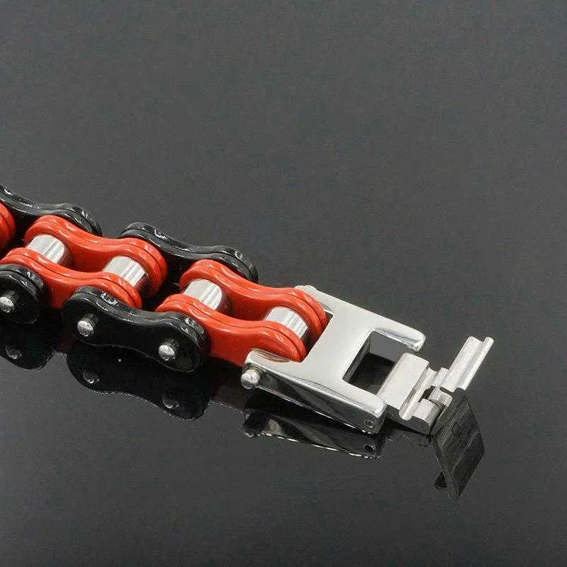 Cycolinks Red/Black Mens Bike Bracelet