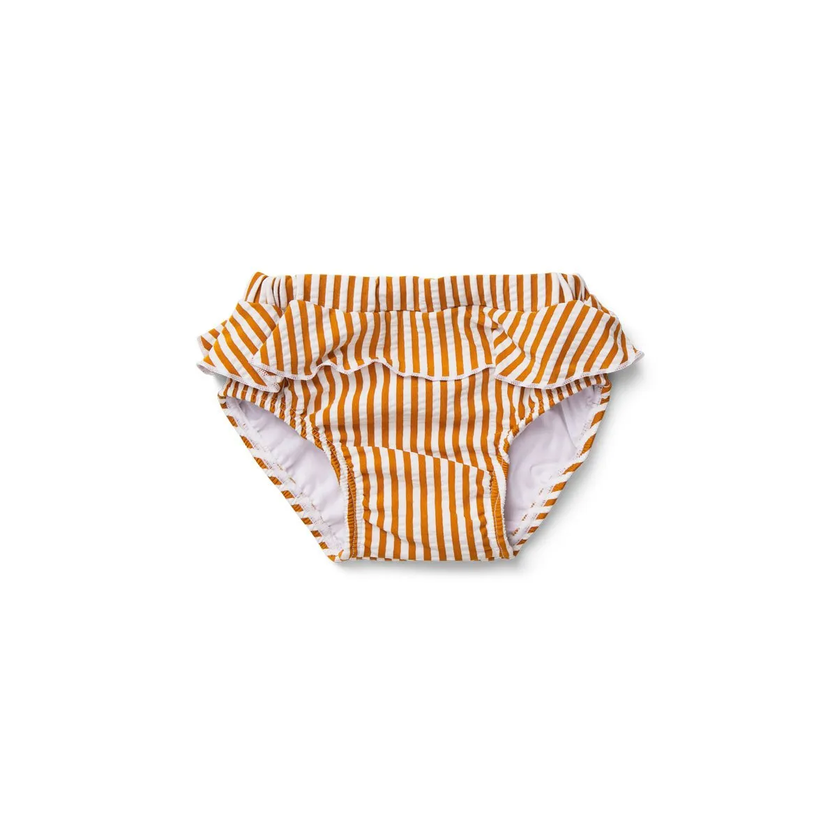Elise Baby Girl Swim Pants - Y/D stripe: Mustard/white