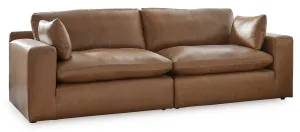 Emilia Caramel 2-Piece Sectional Loveseat