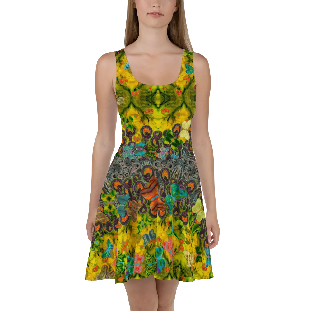 Fitted Skater Dress (Her/Muliebris)(Butterfly Glade, Shoal Solstice, GNHV8.1) RJSTH@Fabric#1 RJSTHw2021 RJS