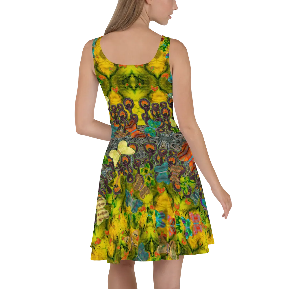 Fitted Skater Dress (Her/Muliebris)(Butterfly Glade, Shoal Solstice, GNHV8.1) RJSTH@Fabric#1 RJSTHw2021 RJS