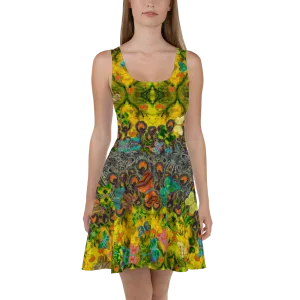 Fitted Skater Dress (Her/Muliebris)(Butterfly Glade, Shoal Solstice, GNHV8.1) RJSTH@Fabric#1 RJSTHw2021 RJS