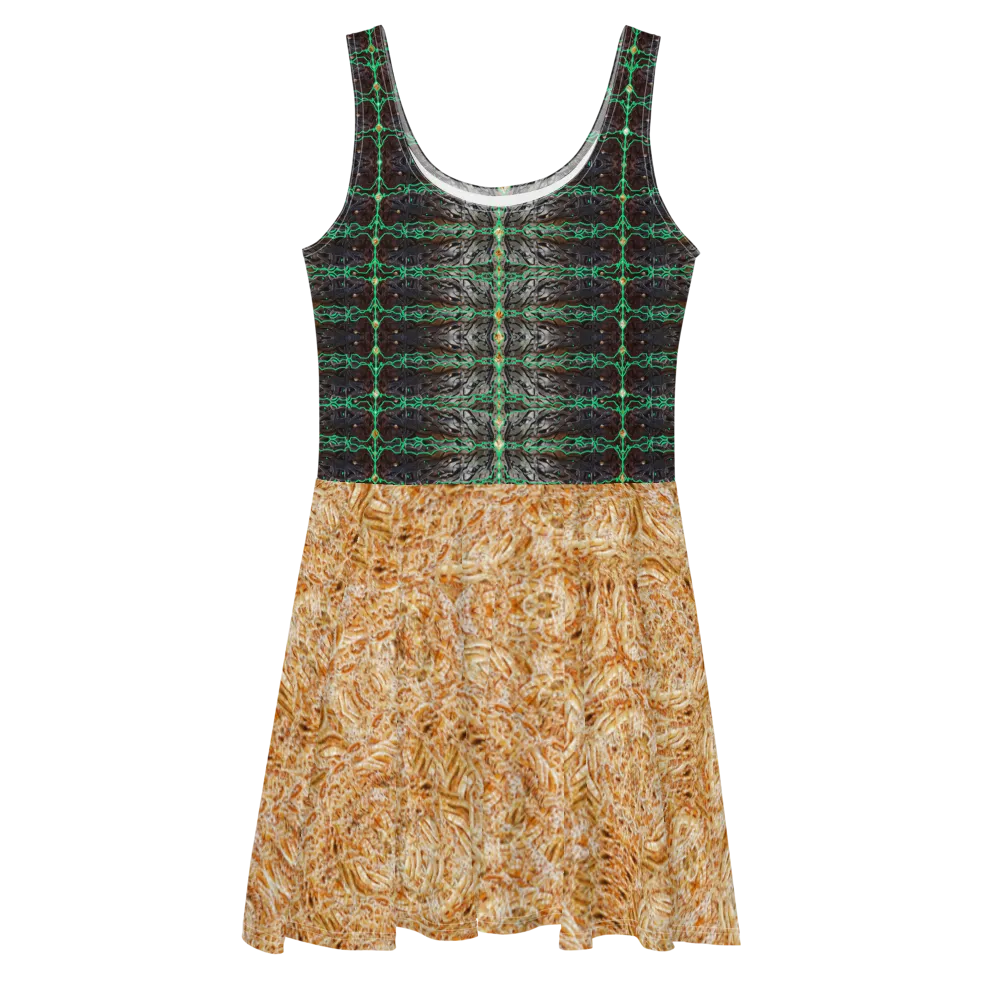 Fitted Skater Dress (Her/Muliebris)(Rind#10 Tree Link Ouroboros Smith Fabric) RJSTHW2021 RJS