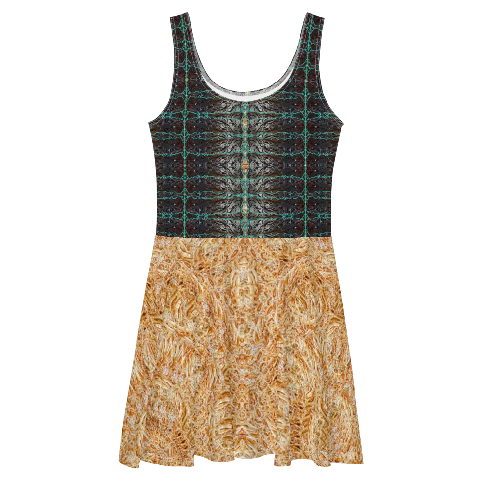 Fitted Skater Dress (Her/Muliebris)(Rind#8 Tree Link Ouroboros Smith Fabric) RJSTHW2021 RJS