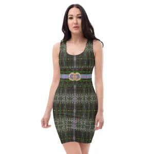 Fitted Sleeveless Bodycon Dress (Her/Muliebris)(Rind#4 Ouroboros Butterfly Belt Tree Link) RJSTH@Fabric#4  RJSTHW2021 RJS