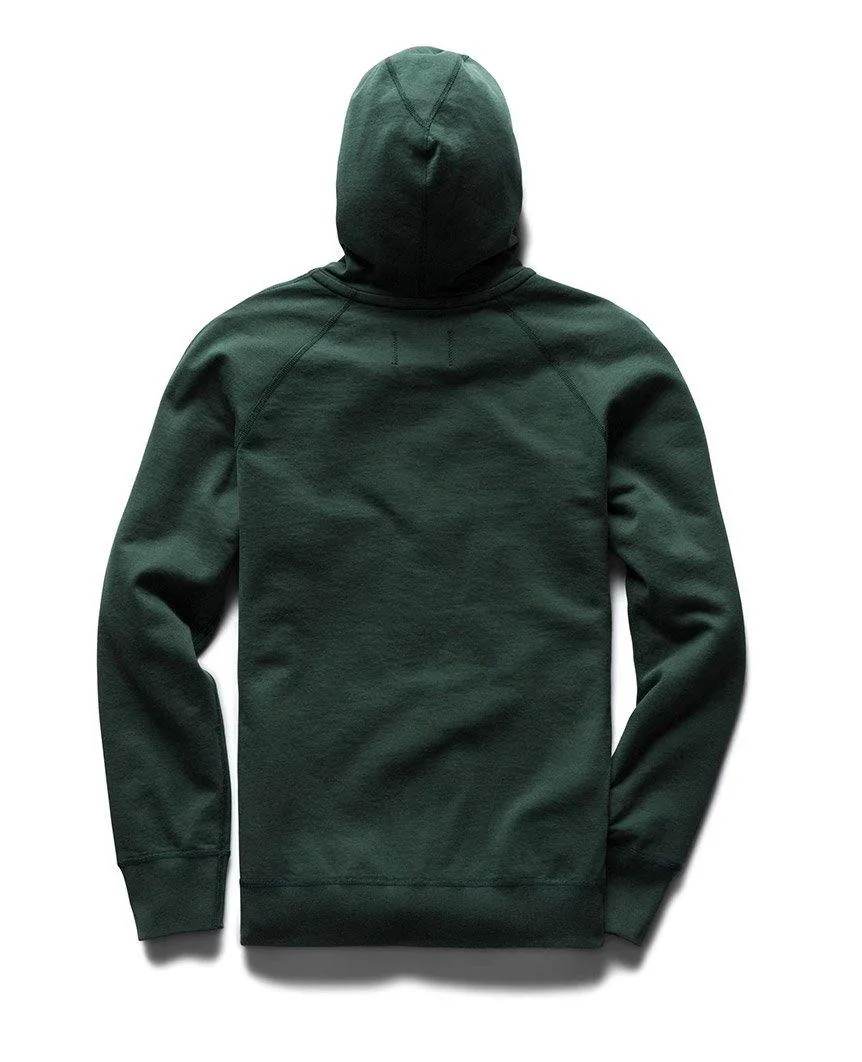 Full Zip Hoodie Midweight Terry Forest Green