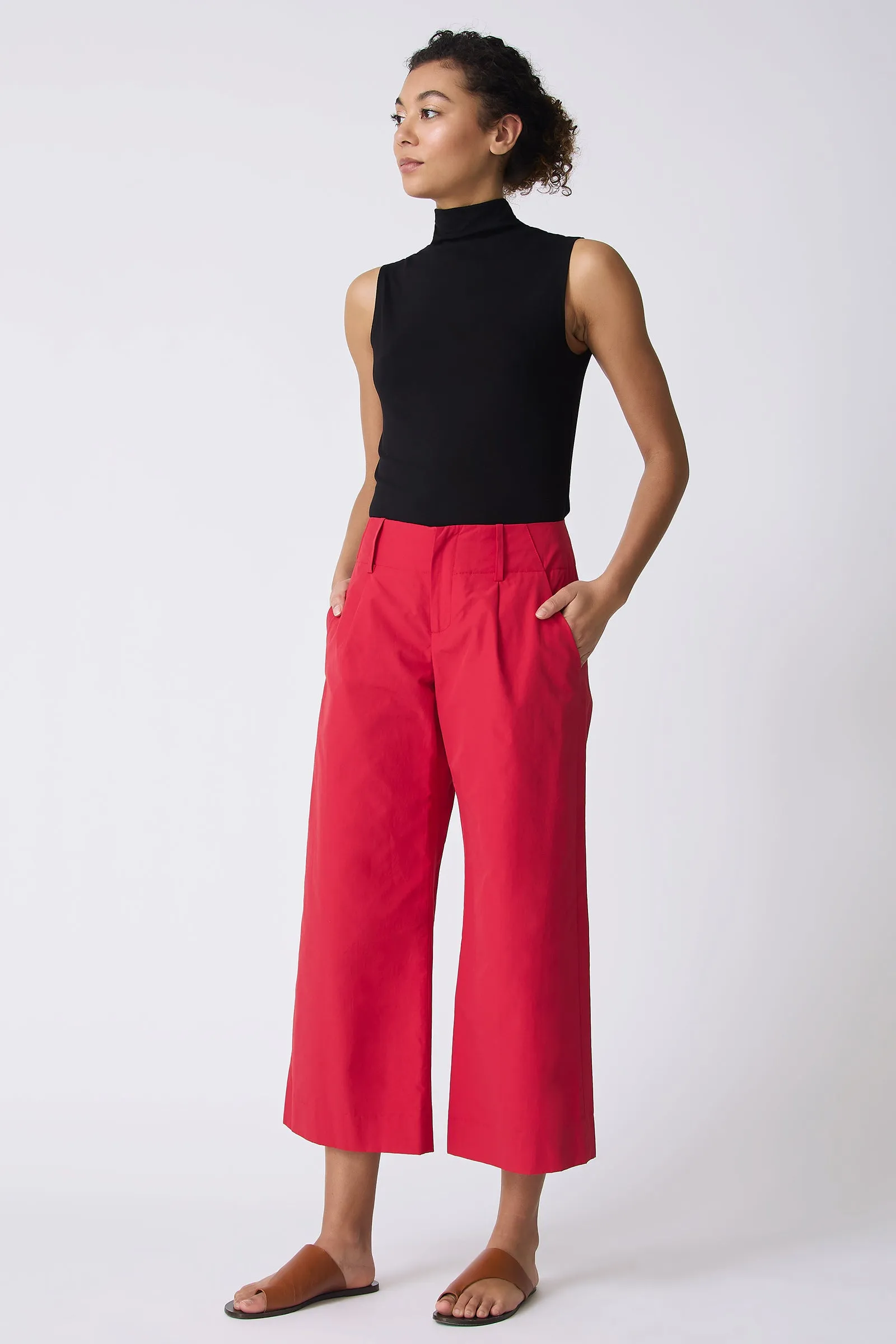 Gabby Crop Pant - Red