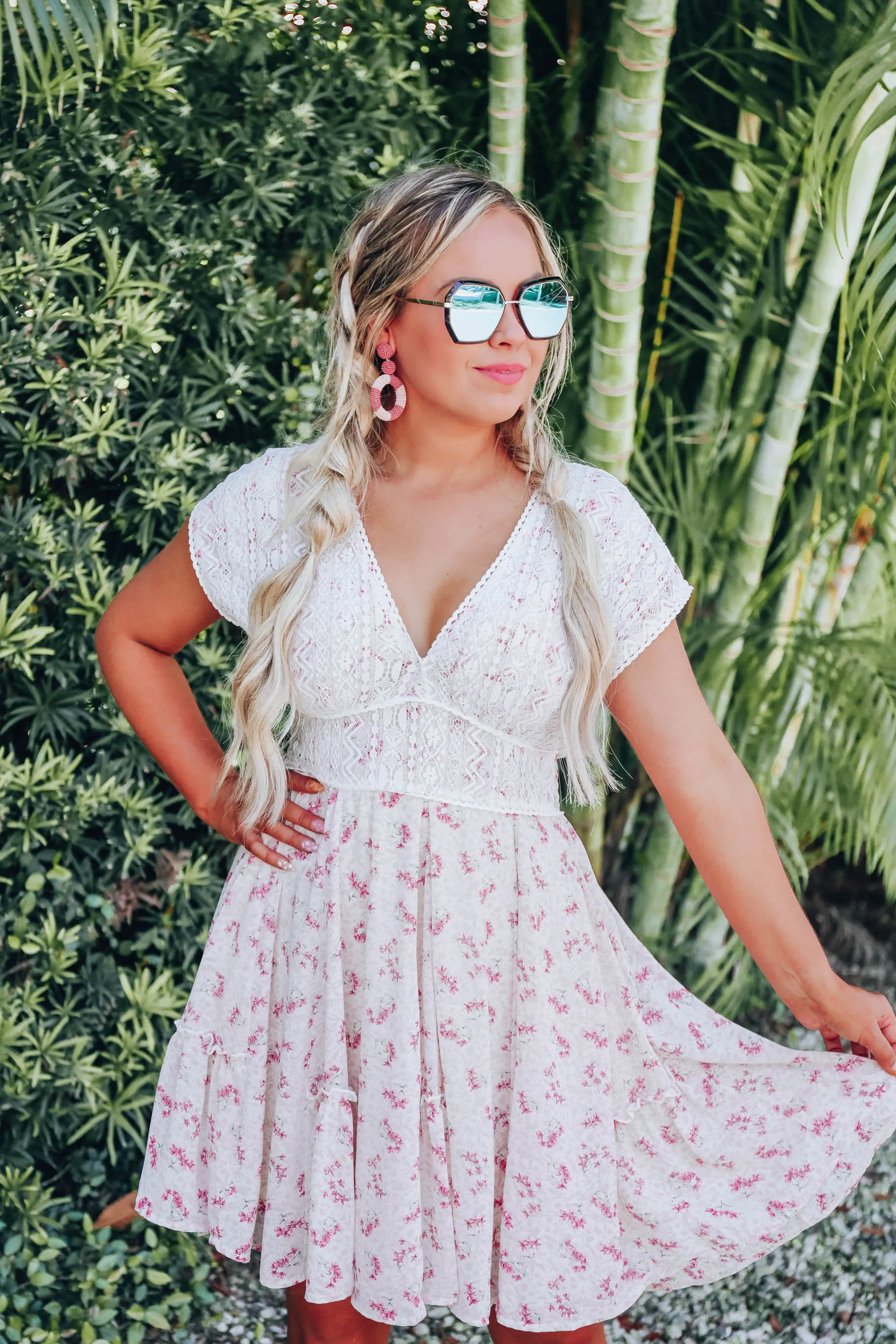 Garden Of Lace Chiffon Dress