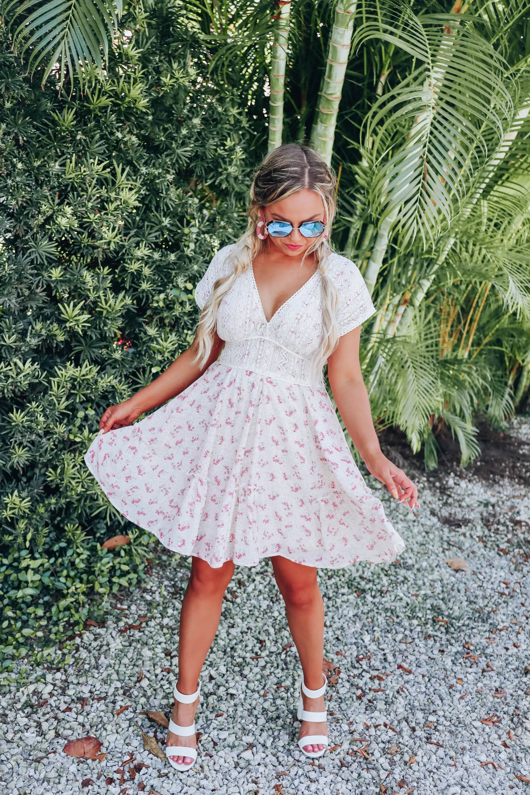 Garden Of Lace Chiffon Dress
