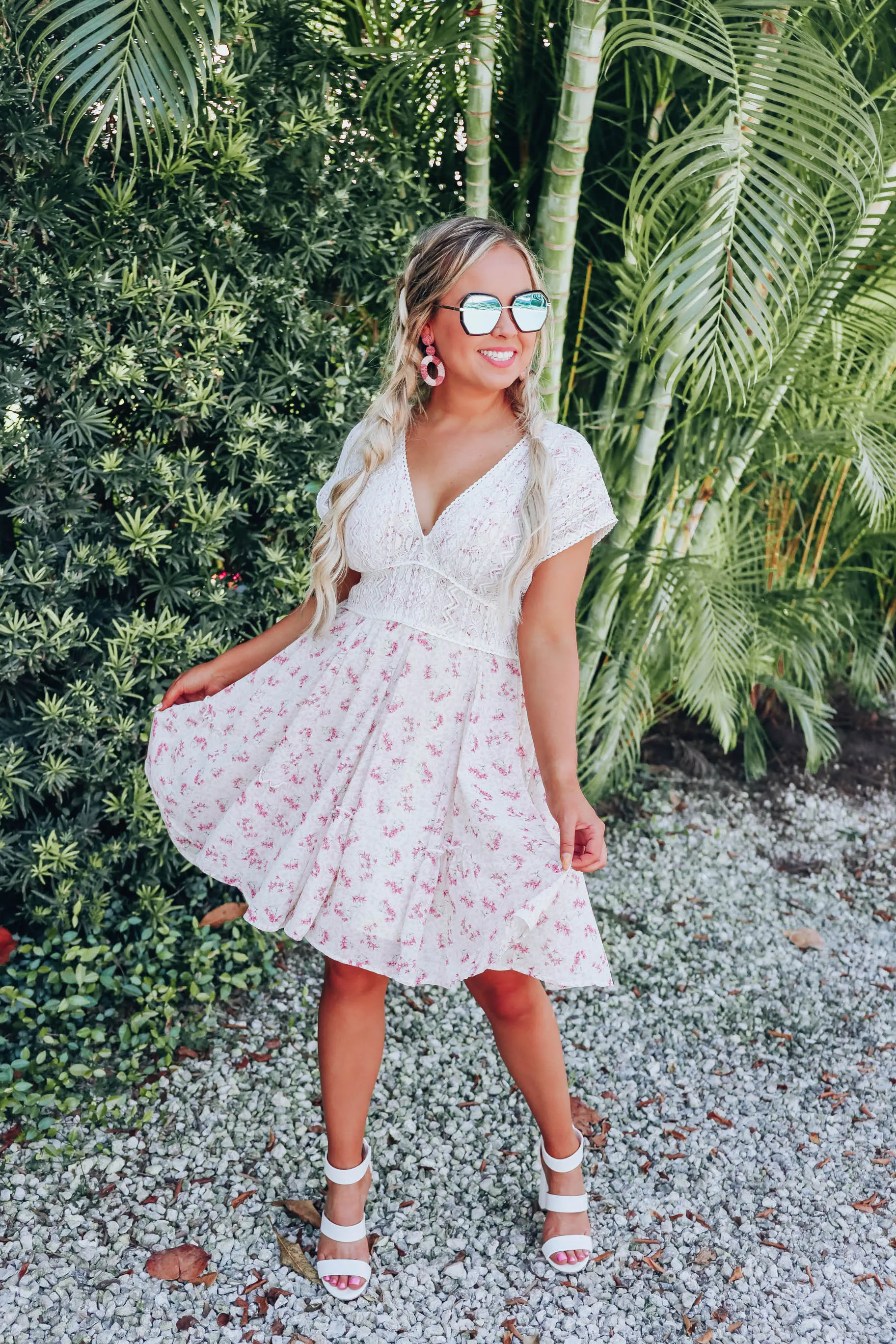 Garden Of Lace Chiffon Dress