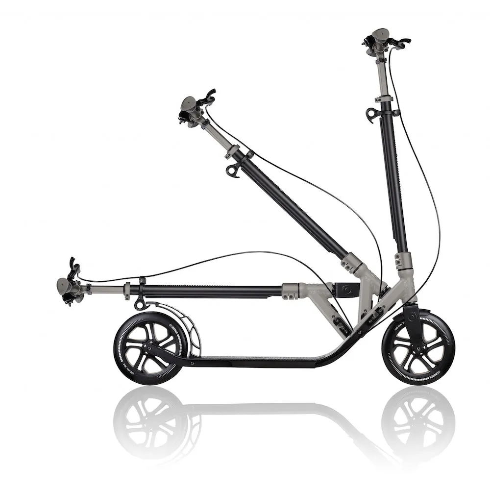 Globber One NL230 Ultimate Big Wheels Adult Kick Scooter - Titanium/Lead Grey