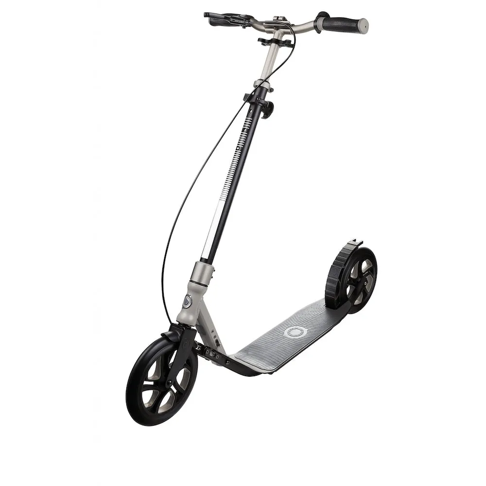 Globber One NL230 Ultimate Big Wheels Adult Kick Scooter - Titanium/Lead Grey