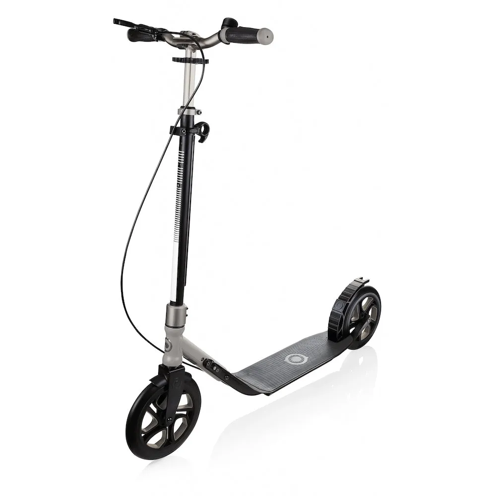Globber One NL230 Ultimate Big Wheels Adult Kick Scooter - Titanium/Lead Grey