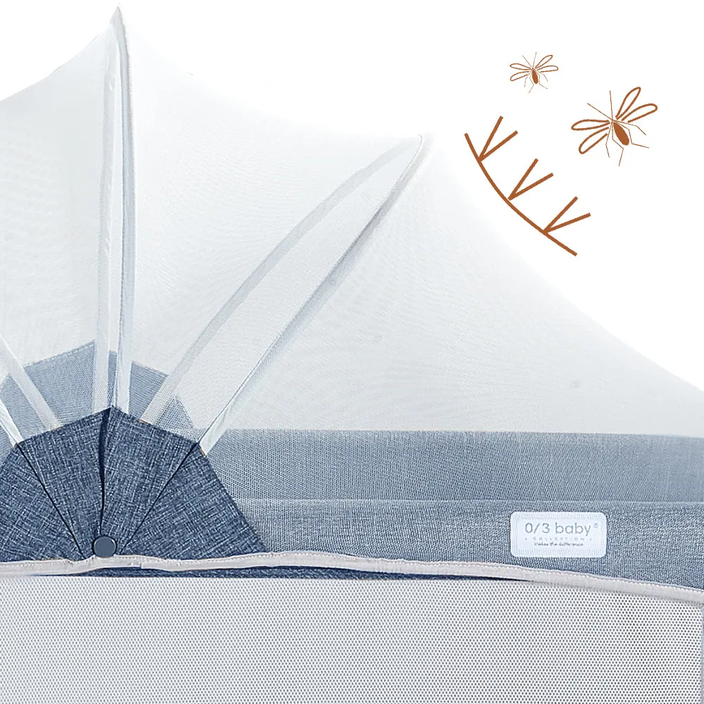 HAPPA 4 in 1 Cot n Play - Ocean Blue ( Free Peter Rabbit Pillow )