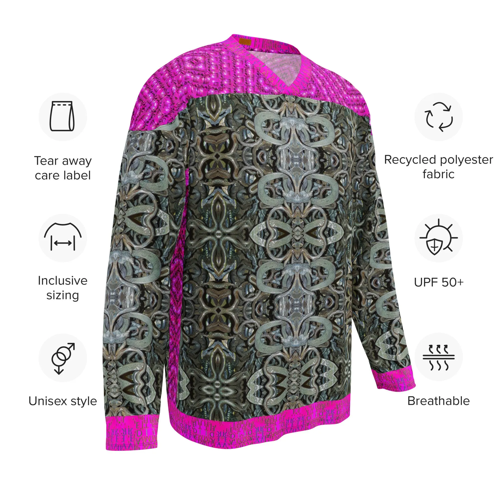 Hockey Jersey (Unisex)(Grail Night Hoard Virtus 8.7 Sugar Stick Twirl (Elder Gift) Pink Logo) RJSTHS2024 RJS