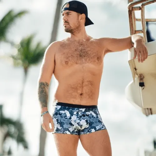 Honeycomb Camo Trunks Swimsuit