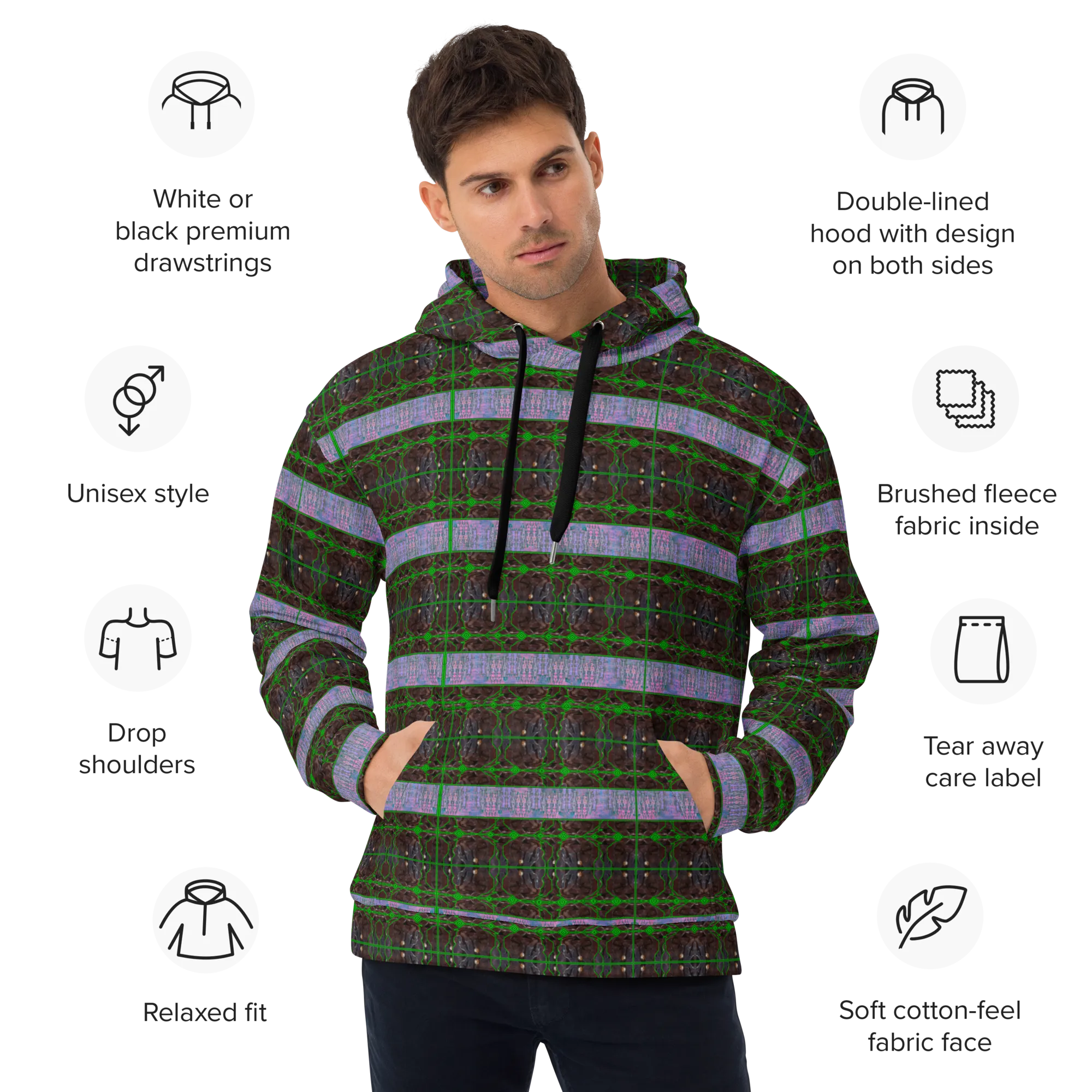 Hoodie (Unisex)(Tree Link Stripe) RJSTH@Fabric#4 RJSTHw2022
