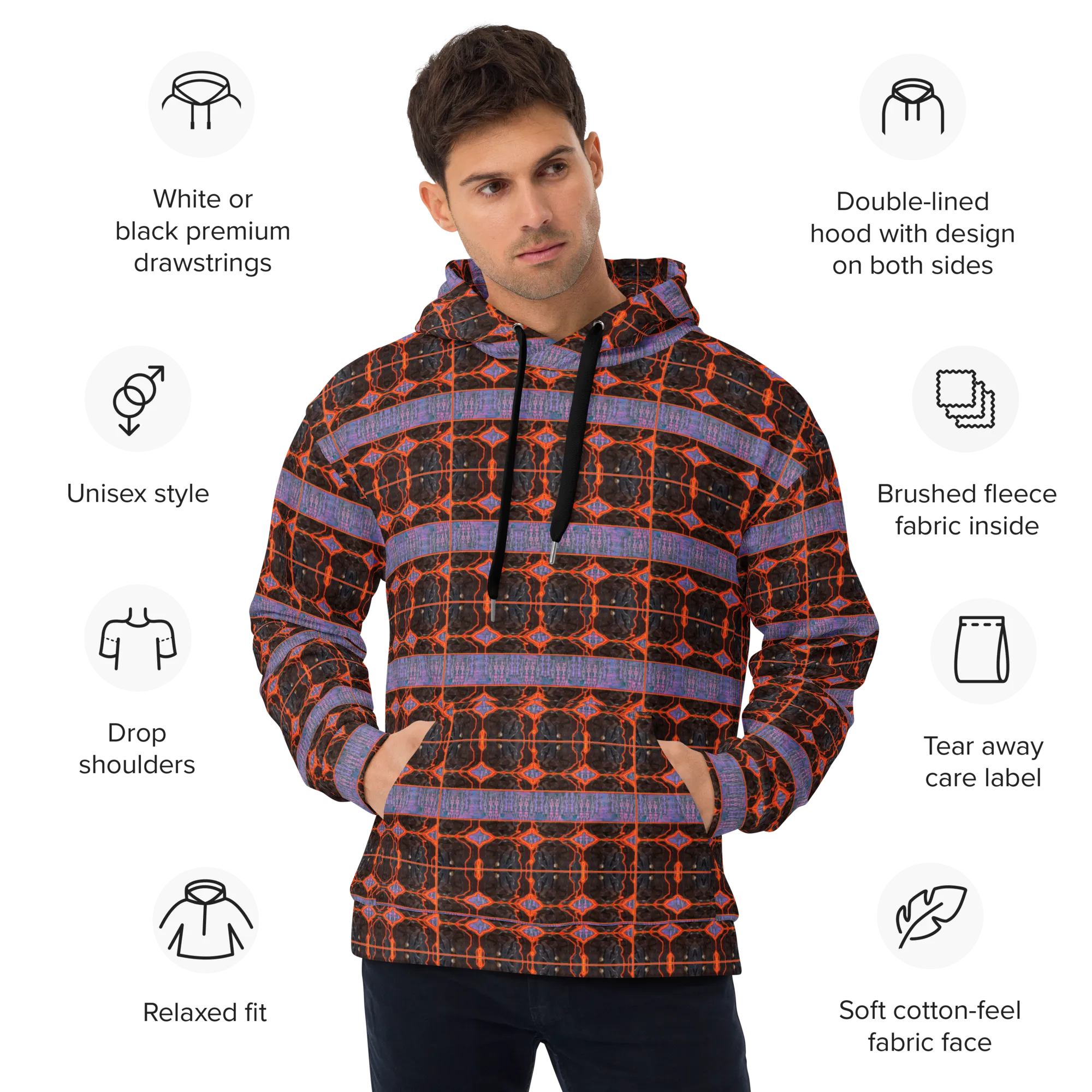 Hoodie (Unisex)(Tree Link Stripe) RJSTH@Fabric#6 RJSTHw2022 RJS