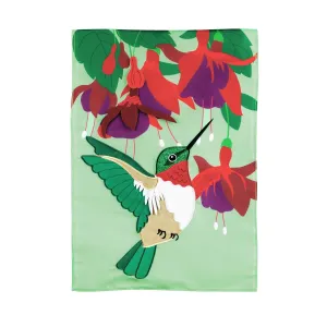Hummingbird and Fuchsia House Applique Flag,159130