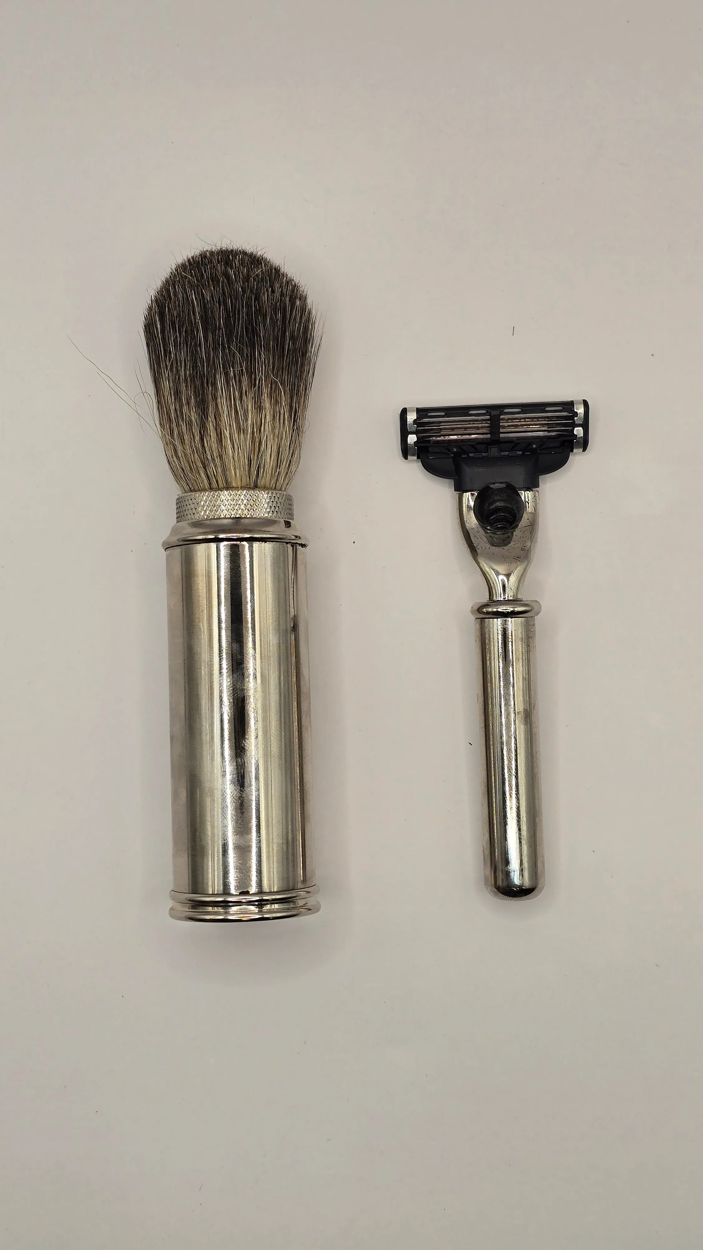 IL Ceppo Mach3 Travel 2pc Shave Set Brown