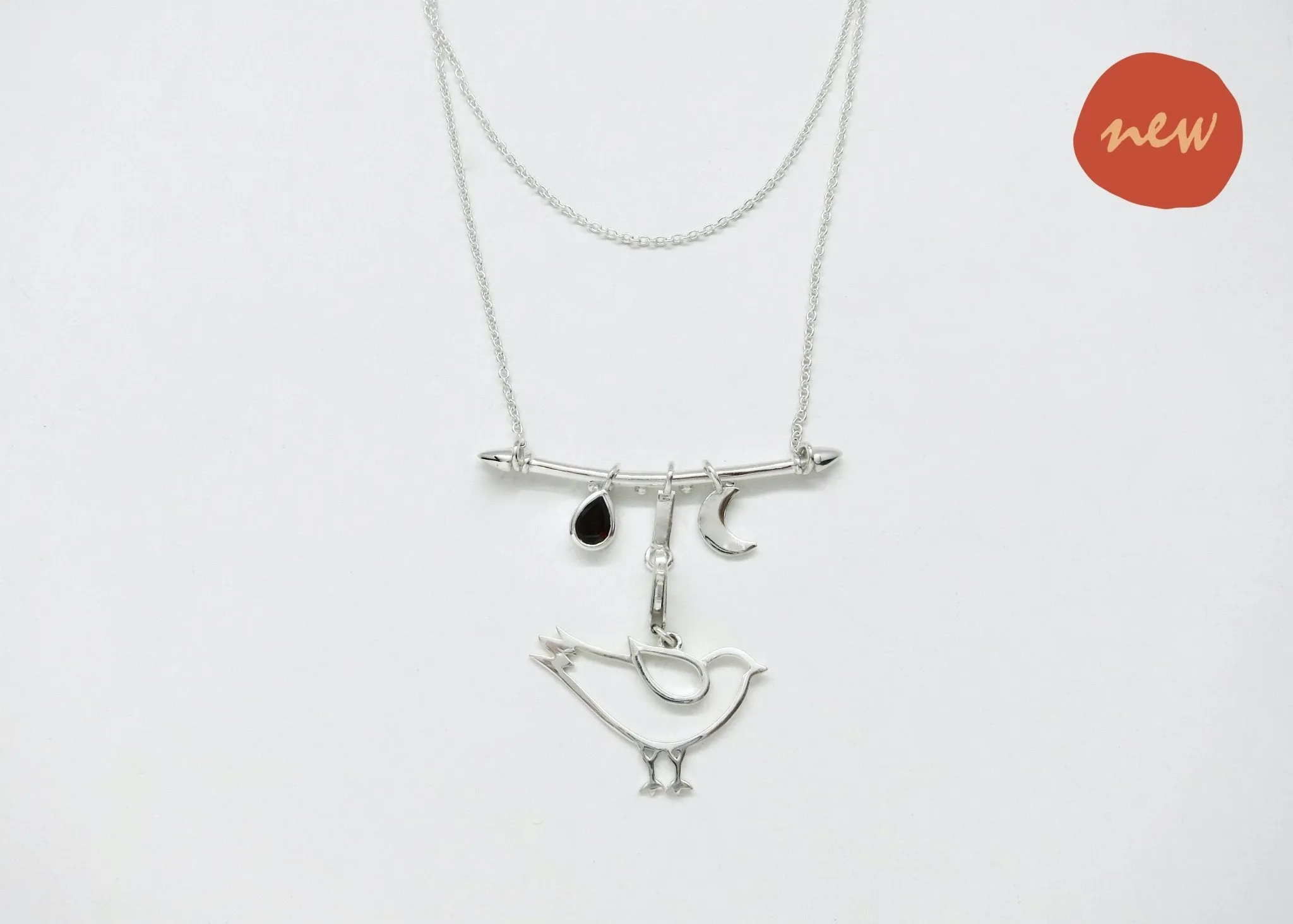 Indian folk art charm necklace