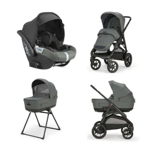 INGLESINA Aptica XT 5 Piece Travel Systems with Car Seat and 360 Rotating Isofix Base - Taiga Green